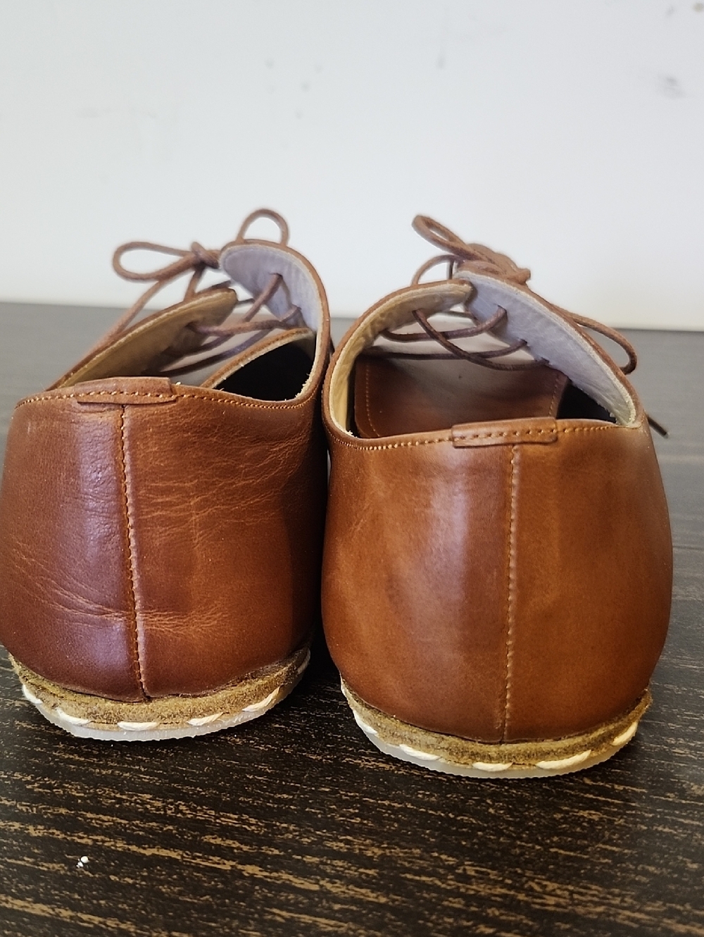ATLANTIS Handmade Barefoot  Oxfords Leather Shoes Mens 8.5 Turkey - Picture 3 of 7
